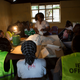 An election observer and her team start the counting of votes at Mathari Polytechnic polling centre in Nairobi,